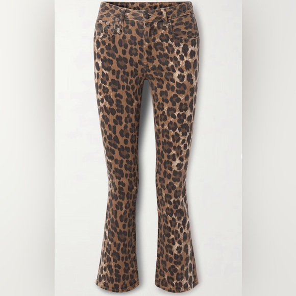 R13 Brown Leopard Print Jeans